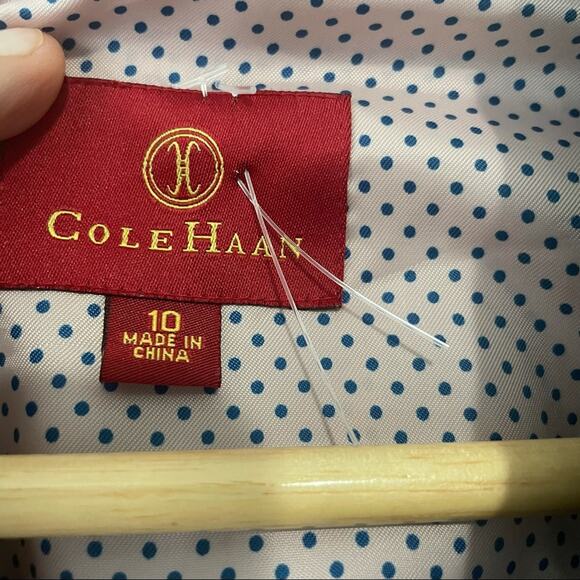 Cole Haan black button down jacket waist pockets collared size 10 - Picture 9 of 10